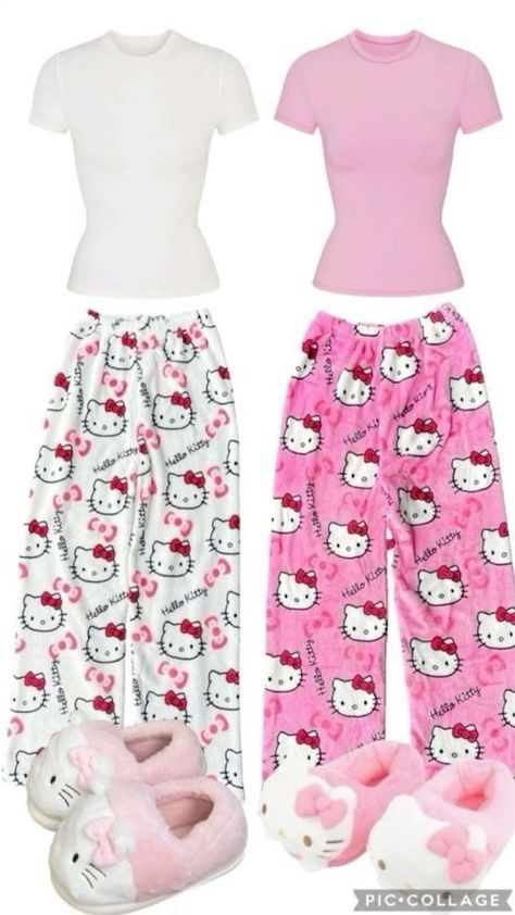 Hello Kitty Pajama Pants, Hello Kitty Pattern, Kitty Pattern, Me And Who, Inexpensive Clothes, Cute Hello Kitty, Unique Diy, Online Clothing Stores, Knitting Designs