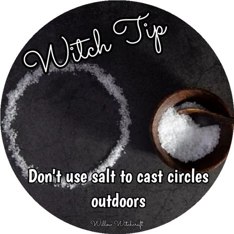 Willow Witchcraft Witch Info, Salt Circle, Witches Salt, Beginners Witchcraft, Witchy Notebook, Magickal Tips, Witchy Spells, Magical Books, Witch Tips