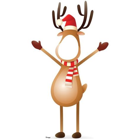 Christmas: Happy Reindeer Life-Size Cutout - Stand Out 37"W x 66"H Reindeer Cutout, Diy Christmas Yard Decorations, Elf Cartoon, Balcony Decor Ideas, Cartoon Template, Usa Christmas, Christmas Cutouts, Aussie Christmas, Christmas Photo Booth