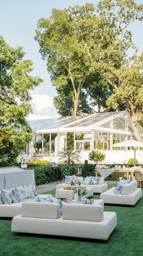 Wedding Cocktail Lounge, Wedding Lounge Ideas, Cocktail Hour Seating, Wedding Lounge Seating, Wedding Lounge Area, Cocktail Hour Decor, Tent Wedding Reception, Cocktail Wedding Reception, Blue White Weddings