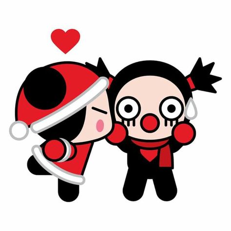 Pucca Christmas, Garu And Pucca, Puka And Garu, Pucca X Garu Cartoon, Pucca And Garu, Couple Cartoon, Matching Profile Pictures, Funny Love, Christmas Wallpaper