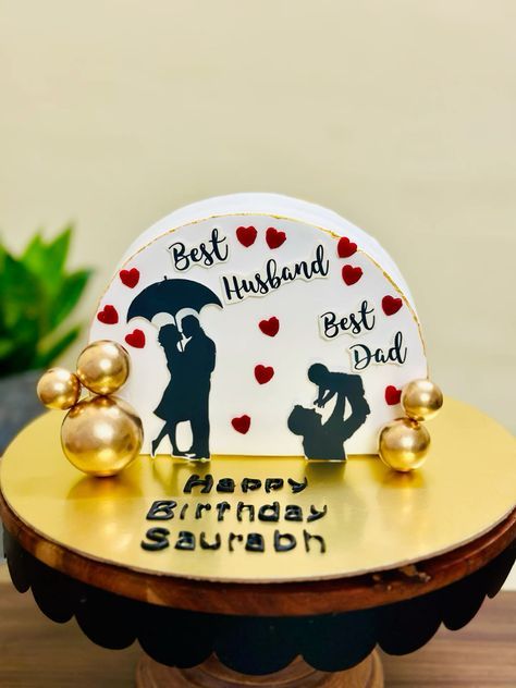 Best Husband Birthday Cake, Best Husband And Dad Cake, Husband Dad Birthday Cake, Cake Idea For Husband, Husband Birthday Cake Design, Husband Dad Cake, Husband Cake Design, Best Dad Cake Birthday, Best Dad Birthday Cake