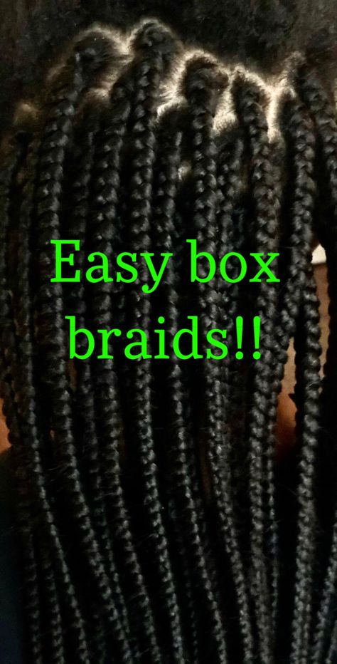 How to install box braids. Beginner to intermediate technique! #braids #boxbraids How To Do Medium Box Braids, How To Install Box Braids, How To Box Braid With Extensions, Beginner Box Braids, Box Braid Tutorial Step By Step, Free Part Box Braids, Box Braids Tutorial Step By Step, How To Do Box Braids Step By Step, How To Box Braid Your Own Hair