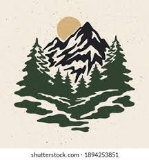 Retro Mountains Images, Stock Photos & Vectors | Shutterstock Illustration Mountain, Mountain Images, Mountain Illustration, Mountain Logos, Linocut Art, Travel Stickers, Landscape Poster, Landscape Illustration, Timeless Art