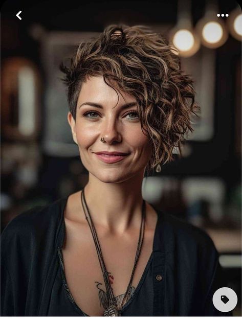 Short Wavy Haircuts, Half Shaved Hair, Wavy Haircuts, Short Curly Haircuts, Haircuts For Wavy Hair, Haircuts For Curly Hair, Short Wavy Hair, Short Wavy, Curly Bob Hairstyles