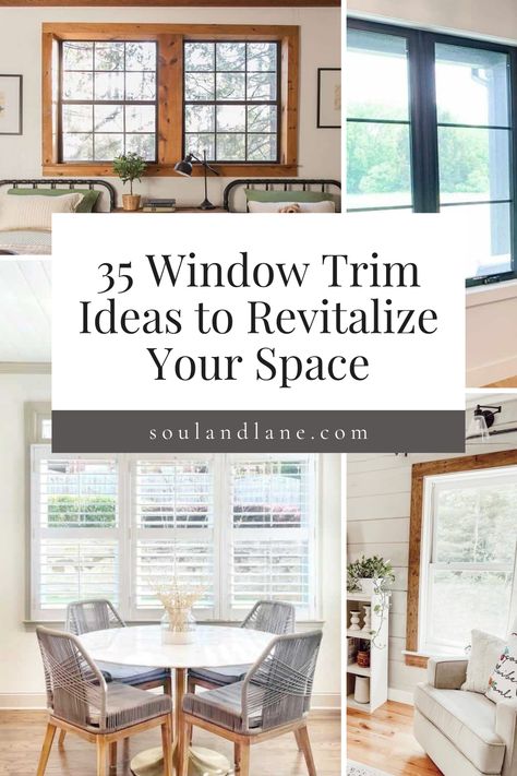 Refresh your home's aesthetic with innovative window trim ideas that breathe new life into each room. Imagine framing your views with elegant trim that complements your homes style, from sleek modern designs to intricate traditional patterns. Think beyond the ordinary with bold color contrasts, creative textures, and unique materials that transform your windows into art pieces. Types Of Window Casing, Crown Molding On Windows, Studio Mcgee Window Trim, Oak Trim Windows, White Window Frames Interiors, Window Frame Molding, How To Frame A Window With Molding, Wood Trim Kitchen Window, Painting Trim Around Windows