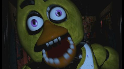 Chica's jump scare in FNAF Fnaf Backgrounds, Deadpool Hd Wallpaper, Spring Desktop Wallpaper, Jump Scare, Naruto Clans, Anime City, Supreme Wallpaper, World Wallpaper, Fnaf Wallpapers