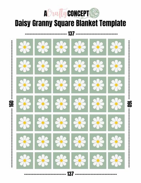 Crochet Daisy Granny Square Blanket- Free Crochet Pattern - A Crafty Concept Daisy Granny Square, Diy Tricot, Granny Square Crochet Patterns Free, Blanket Ideas, Crochet Blanket Designs, Crochet Granny Square Blanket, Crochet Daisy, Adorable Crochet, Granny Square Blanket