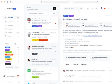 Mailboxer e-mail client by Usertive on Dribbble Ms Access Form Design, Electronic Direct Mail Design Layout, E-mail Template Design, Call Center Dashboard Design, Upload File Ui Design, Ux Writing, Email Client, Job Portal, Ppt Presentation