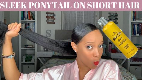 Check Out the magic of this spray Gel on my silkpress Ponytail. My hair does not revert back to curly while using this spray gel. It is MAGIC!! Check this Video Out! Pin it if you Like it! #magic #got2b #bestgelbrand #silkpress #silkpressqueen #sleek #sleekhair #lowponytail What Products To Use For Sleek Ponytail, How To Mold Hair For A Ponytail, Products For Sleek Ponytail, Silkpress Ponytail, Got 2b Glued, Curly Ponytail Weave, Got 2b, Simple Elegant Hairstyles, Got2b Glued