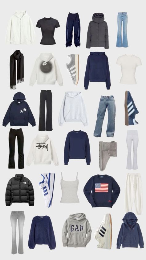 Navy blue and white 💗 Outfit Inspo Casual, Trendy Outfits For Teens, Cute Lazy Day Outfits, Easy Trendy Outfits, Stockholm Fashion, Swaggy Outfits, Simple Trendy Outfits, Cute Everyday Outfits, Mode Inspo