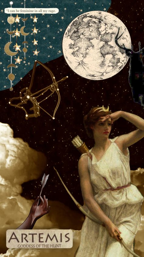 Artemis And Orion Art Greek Mythology, Artemide Dea Aesthetic, Artemis Wallpaper Goddess, Artemis Archetype, Lady Artemis, Artemis Wallpaper, Artemis Aesthetic, Greek Symbols, Zeus Children