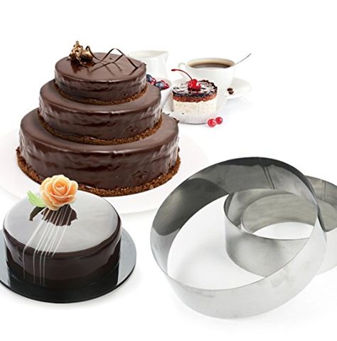 3 Tier Round Multilayer Anniversary Birthday Cake Baking ... Baking Pans Set, Circle Cake, Chocolate Bar Molds, Cakes To Make, Mini Cake Pans, Cake Pop Molds, Ring Cake, Cake Baking Pans, Cake Decorating Kits