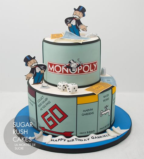 Monopoly cake Monopoly Cake, Charm City Cakes, Monopoly Party, Fun Cakes, Tiered Cake, Crazy Cakes, Unique Cakes, Awesome Cakes, Take The Cake