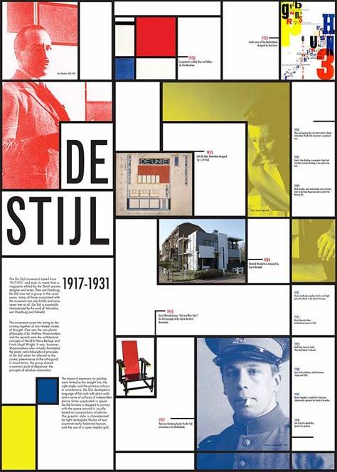 De Stijl Mondrian Layout, Mondrian Art, Desain Editorial, Bauhaus Art, Magazine Layout Design, Design Movements, Piet Mondrian, Communication Design, Magazine Layout