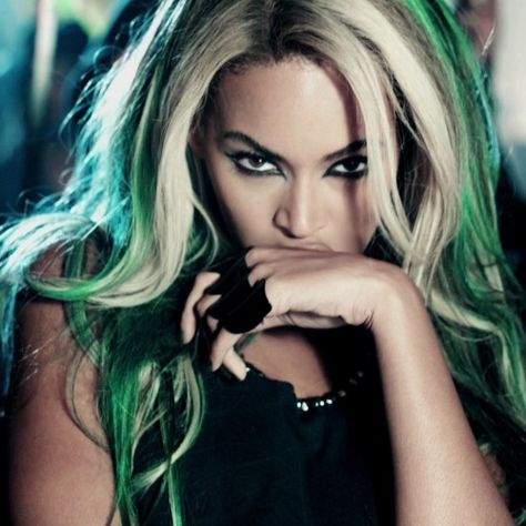 Beyonce Self Titled, Self Titled, Green Hair, Beyonce, A Woman, Green, Hair, Black, Beyoncé