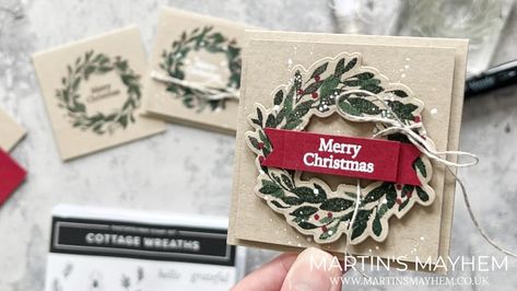 Stampin' Sunday - Stampin' Up! Cottage Wreaths Bundle - Martin's Mayhem Christmas Scottie, Christmas To Do List, Cottage Wreath, Stamped Christmas Cards, Country Wreaths, Stampin Up Christmas Cards, Taylored Expressions, Card Making Kits, Stampin Up Christmas