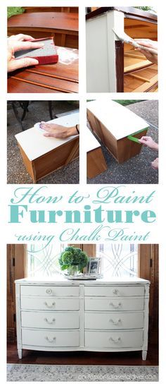 This tutorial shows how to paint furniture with chalk paint, from start to finish. How To Paint Furniture, Using Chalk Paint, Chalk Painting, Hur Man Målar, Furniture Rehab, Distressed Furniture, Painting Furniture, Chalk Paint Furniture, Furniture Finishes