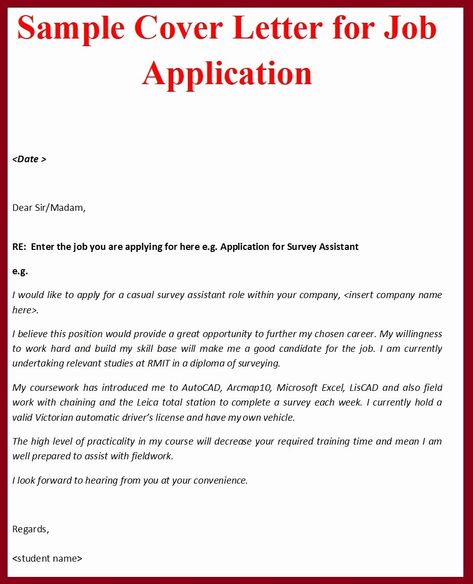 Cover Letter For Job Application, Cover Letter For Job, Sample Cover Letter, Email Cover Letter, Simple Cover Letter, Job Application Cover Letter, Application Letter Sample, Job Application Template, Job Letter