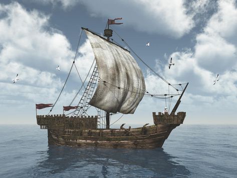 Cog ship. Computer generated 3D illustration with a cog ship , #sponsored, #Computer, #ship, #Cog, #cog, #illustration #ad Cog Ship, The Weeping Woman, Medieval Ships, Marine Archaeology, Steampunk Ship, Armed Woman, Pirate Pictures, Ship Illustration, Merchant Ship