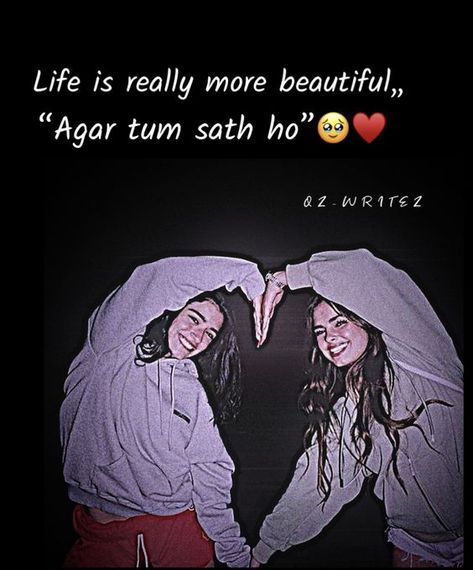 Sister Sayri Pic, Beautiful Lines For Sister, Friendship Lines Best Friends, Friendship Quotes For Sisters, Best Line For Sister, Bestie Friend Quotes, Some Lines For Bestie, Sister Bestie Quotes, Beautiful Bestie Quotes