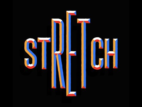 STRETCH by Mat Voyce on Dribbble Stretch Typography, Book Design Graphique, Motion Design Trends, Illustration Simple, Illustration Design Graphique, Male Character, Design Presentation, Design Typography, 3d Typography