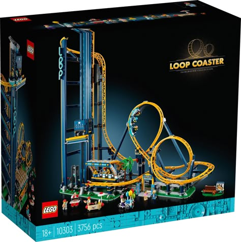 LEGO is turning things upside down with their newest release in the Fairground Collection, 10303 Loop Coaster! Coming July 1, this massive roller coaster features two loops! 10303 Loop Coaster - 18+ - 3756 pieces⁠ - Includes 11 minifigures - Can be motorized (sold separately) - Available July 1 - $399.99 / £344.99 / €399.99 / CA$499.99⁠ Construction Lego, Shop Lego, Hot Dog Stand, Projects For Adults, Lego Builder, Lego Pieces, Roller Coaster Ride, Lego Creator, Lego Group