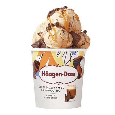 NEW 🍦 Ice Cream Häagen-Dazs is unveiling its new limited-edition flavour Salted Caramel Cappuccino Landing on shelves in Asda from 30 January for £4.90 Salted Caramel Cappuccino, Haagen Dazs Ice Cream, Ice Cream Salt, Caramel Cappuccino, Haagen Dazs, Flavored Salts, Flavor Ice, Power Points, Best Ice Cream