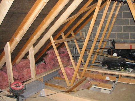 Image result for pyramid roof loft conversion Converted Barn Homes, Attic Truss, Wood Frame House, Cottage Porch, Loft Conversions, Attic Loft, Attic House, Roof Extension, Attic Conversion