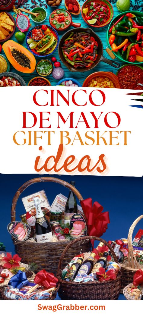 Make Cinco de Mayo Memorable with These Creative Gift Basket Ideas! Are you looking for the perfect gift to surprise some one on this year’s Cinco De Mayo? Cinco De Mayo gift baskets are a festive way to celebrate the Mexican holiday and May 5th is the day for fun and indulgence – with friends, family, and loved ones! Cinco De Mayo Basket Ideas, Taco Tuesday Gift Basket Ideas, Salsa Gift Basket Ideas, Cinco De Mayo Gift Basket Ideas, Mexican Themed Gift Basket, Mexican Gift Basket, Mexican Gift Basket Ideas, Family Night Basket, Creative Gift Basket Ideas