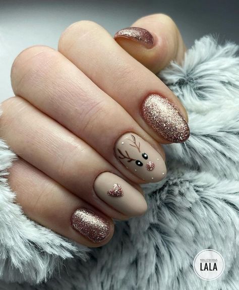 Xmas Manicure, Christmas Gel Nails, Simple Gel Nails, Instagram Nails, Fall Nail Art, Xmas Nails, Nail Art Ideas, Fall Nail, Fancy Nails