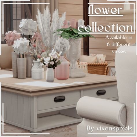 Flower Collection | Patreon Sims 4 Cc Flowers, Sims 4 Family, Sims Packs, The Sims 4 Pc, Cc Furniture, Sims 4 Clutter, Sims 4 Body Mods, Sims 4 Cc Folder, Sims 4 House Design