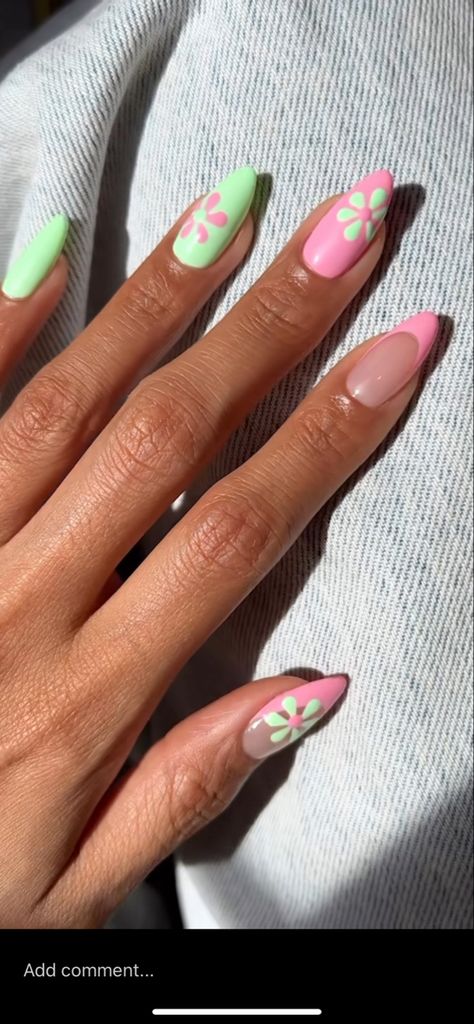 Spring Break Nails Acrylic, Spring Break Nails, May Nails, Broken Nails, Summery Nails, Vacation Nails, Nails 2024, Pretty Acrylic Nails, Floral Nails