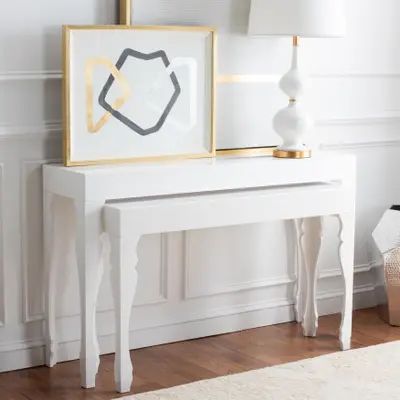 Console Table White, Apartment 2023, Safavieh Furniture, Classy Bedroom, Gustavian Style, Nesting Table, Decorate Home, Sofa End Tables, Contemporary Room