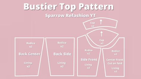 Sparrow Refashion ,Sewing , Thrift flip and refashion Blog o przeróbkach i szyciu ubrań diy Diy Bustier Top Pattern, Diy Bustier Top, Bustier Top Sewing Pattern, Easy Bustier Pattern, Junk Couture, Bustier Top Pattern, Diy Bustier, Bustier Top Dress, Top Pattern Sewing