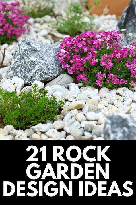 Backyard Rock Garden, Rock Flower Beds, Rock Garden Ideas, Rock Yard, Rockery Garden, River Rock Garden, Pebble Garden, Landscaping With Large Rocks Front Yard, Landscaping With Large Rocks Natural