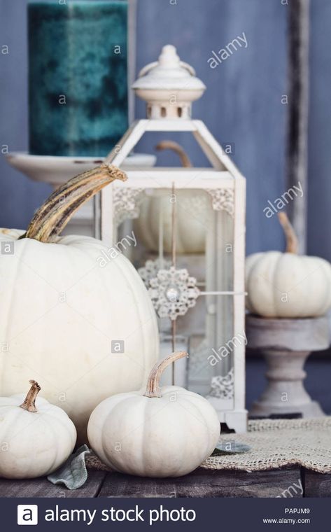 Pumpkins And Candles, Background Thanksgiving, Pumpkin Holders, Fall Home Decor Ideas, Mercury Glass Candle Holders, Fake Pumpkins, Fall Vignettes, Gingerbread House Kits, Decor Color Schemes