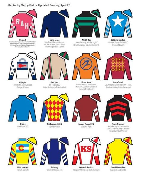 Kentucky Derby 150 Jockey silks Jockey Silks, Horse Jockey, Run For The Roses, Churchill Downs, Affiliate Marketing Programs, Digital Advertising, Kentucky Derby, Shopping Hacks, Dollar Stores