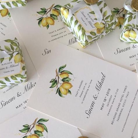 Davetiye - Invitation Design on Instagram: "Lemon Fresh Happiness 🍋☀️✨ Sinem & Mikael . . . #luxurywedding #izmirwedding #istanbulwedding #hochzeitturkei #weddinginvitation #weddingcards #düğündavetiyesi #hochzeitspapeterie #wedding #weddingdecor #weddingdetails #weddinginspiration #weddingideas #invitatiton #luxuryinvitation #bride #weddingphotography #hochzeit #weddingtrends #2019bride #2019weddings #dugundavetiyesi #dugunfotografcisi #davetiye #kisiyeozeldavetiye #nikahşekeri #dugunhediyes Lemon Wedding, Lemon Wedding Invitations, Luxury Invitation, Wedding Branding, Themed Wedding, Wedding Trends, Invitation Design, Luxury Wedding, Wedding Details