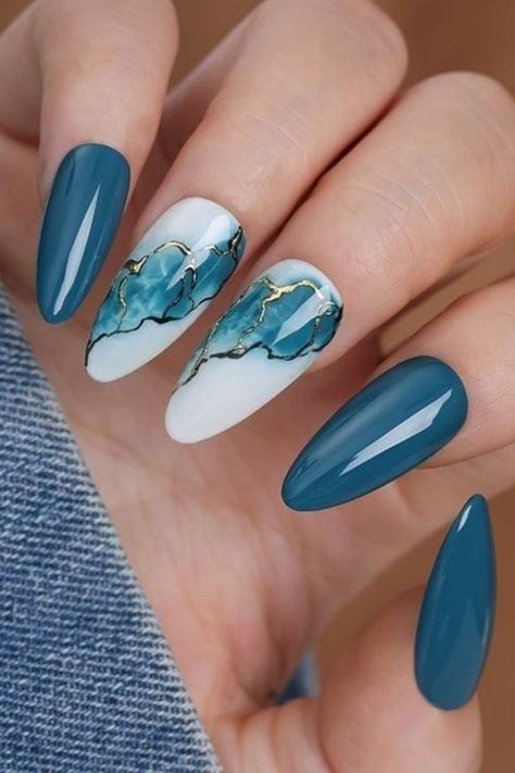 Cute Summer Nails | Best Nails of Summer 2023 Gel Nail Art Designs Unique, Cute Nails Aesthetic, Green Aesthetic Nails, Green Nails Aesthetic, Nails Inspiration Blue, Inspiration Nails, Gel Acrylic Nails, Short Coffin Nails, Aesthetic Nails