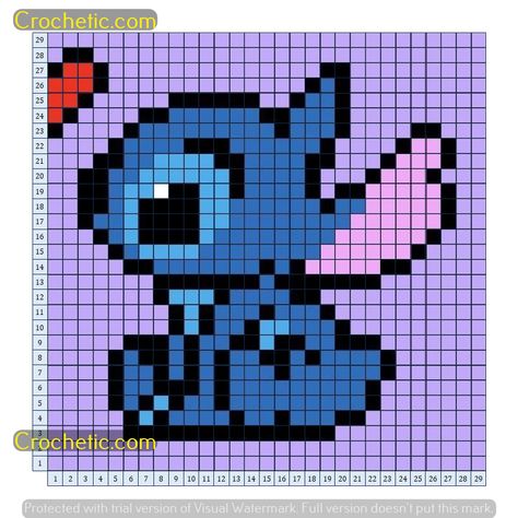 Kawaii Rainbow Sweep: Crochet Grid Pattern Free Pixel Art Pattern 30x30, Crochet Grid Stitch, 30 By 30 Pixel Art, Stitch Grid Pattern, Crochet Grid Patterns With Numbers, Disney Grid Patterns, Disney Pixel Art Grid, Grid Crochet Patterns 30x30, Crochet Grid Patterns 20x20