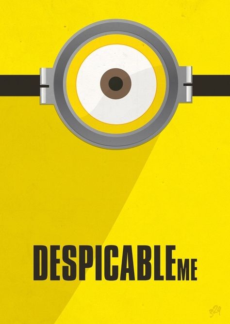 Minion minimal Best Movie Posters, Film Posters Minimalist, Ra Ideas, Minimalist Movie Poster, I Love Cinema, Minimal Movie Posters, Movie Posters Design, Movie Posters Minimalist, Alternative Movie Posters