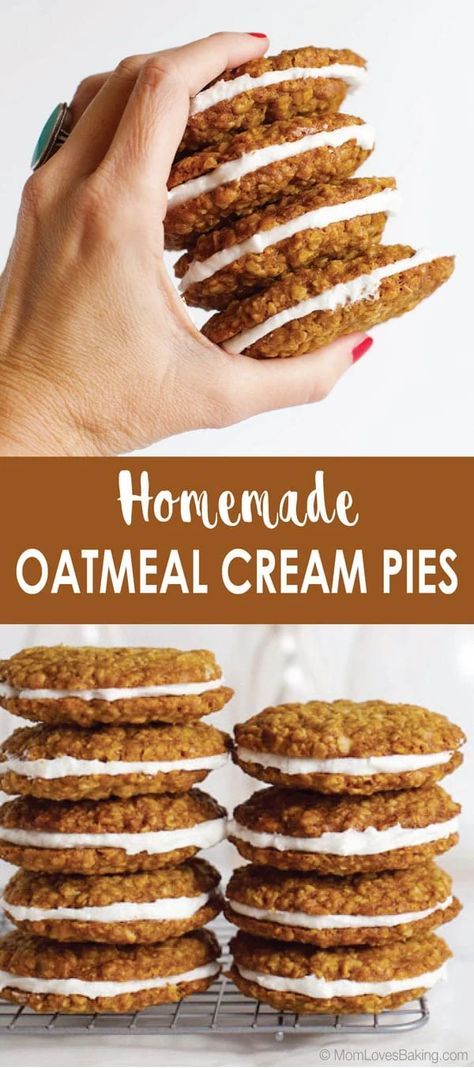 Desserts Superbowl, Oatmeal Cream Pies Recipe, Oatmeal Cream Pie Cookies, Oatmeal Pies, Homemade Oatmeal Cream Pies, Queen Sugar, Oatmeal Pie, Superbowl Desserts, Oatmeal Creme Pie