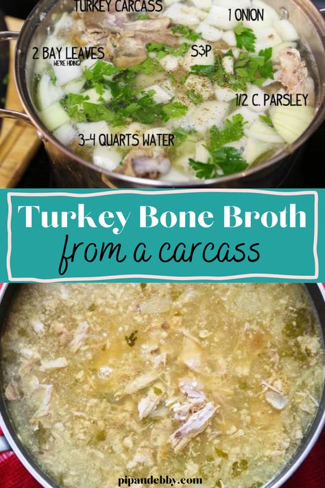 Wondering how to make turkey stock from carcass now that Turkey dinner is over? Here’s the EASIEST way to get it done. You won’t regret it, because this will make the most delicious, rich soup! Grab that turkey carcass and throw it into a saucepan! Turkey Stock From Carcass Bone Broth Stove Top, Cooking Turkey Carcass For Soup, Turkey Cavity Filling, Boiling Turkey Carcass For Soup, What To Do With The Turkey Carcus, How To Make Soup From Turkey Carcus, Best Turkey Soup From Carcass Recipes, Turkey Carcus Recipes, Soup From Turkey Carcass How To Make