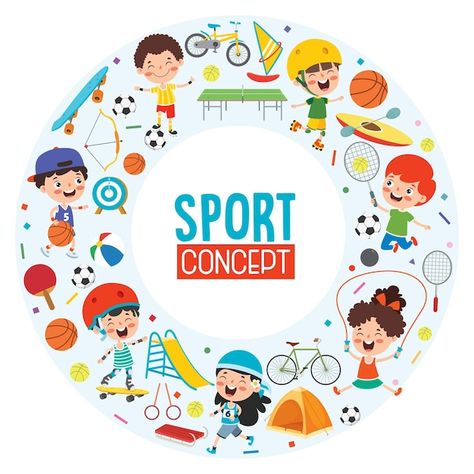 Sports Day Banner, Sports Day Decoration, National Sports Day, Funny Children, Doodle Characters, Happy Parents, Children Playing, Different Sports, Graphic Design Background Templates