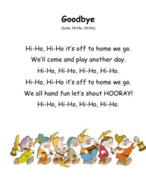 Goodbye Songs For Preschool Circle Time, Goodbye Songs, Rhymes For Kindergarten, Transition Songs, Circle Time Songs, Kindergarten Music, Songs For Toddlers, Kindergarten Songs, Classroom Songs