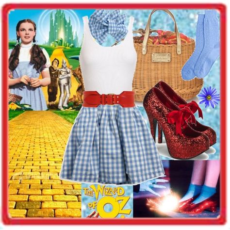 "The Modern Dorothy" by pink-tink on Polyvore  @DeLina Luna Modern Dorothy Costume Diy, Dorothy Costume Diy, Wizard Of Oz Dorothy Costume, Dorothy Halloween Costume, Summer Costume, Dorothy Costume, Character Inspired Outfits, Diy Halloween Costumes Easy, Costume Diy