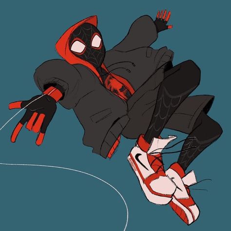 Spiderman Intothespiderverse, Spiderverse Art, Avengers Fanfiction, Spiderman Poses, Spiderman Sketches, People Cartoon, Miles Spiderman, Miles Morales Spiderman, Draw People