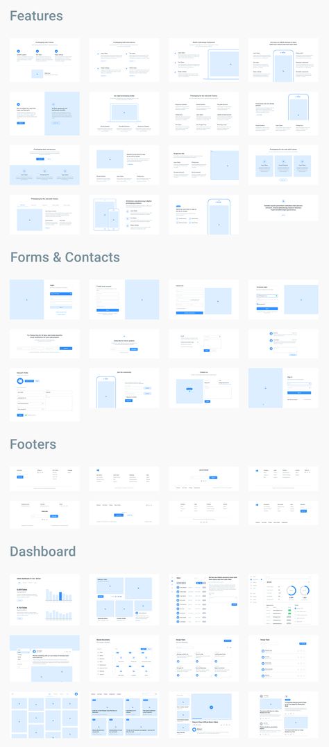 Wireframe layouts sorted into popular web categories that are ready to be used as working materials for kick-starting a new project in seconds.  #web #ux #ui #design #layouts #headers #forms #contacts #responsive #frames #sketch #footers #designsystem #components #wireframe #prototype #dashboard #features Web Design Form Layout, Website Footer Ideas, Website Wireframe Layout, Confluence Page Design, Contact Form Web Design, Setting Ui Design, Html Form Design, Dashboard Wireframe, Footer Ui Design