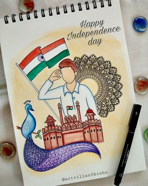 26 January Republic Day Drawing, Republic Day Drawing, Chalk Wall Art, 26 January Republic Day, Easy Hand Drawings, Independence Day Drawing, Chalk Wall, Paper Art Design, Hand Drawings